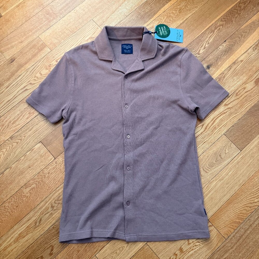 Steel & Jelly Men's British Design Button Down Shirt Premium Combed Cotton NWT S